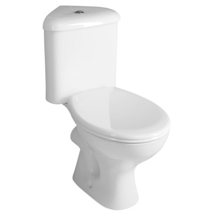 Aqualine, CLIFTON Vas combinat WC pe colț cu rezervor, inclusiv set de apă, alb, FS1PK