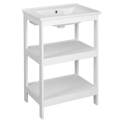 Aqualine, dulap lavoar cu etaj ETIDE 51,5x85x44 cm, mat alb, ET505