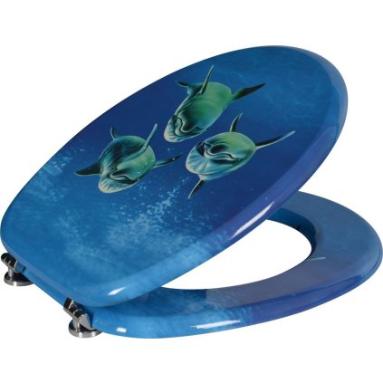 Aqualine, scaun de toaletă FUNNY cu imprimeu delfini, HY-S115