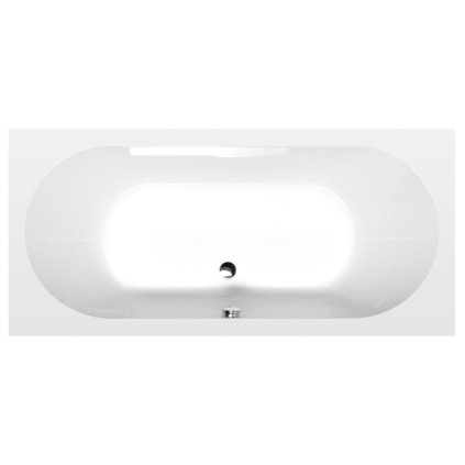 Aqualine, cada dreptunghiulara JIZERA 170x80x39cm, alba, G1780
