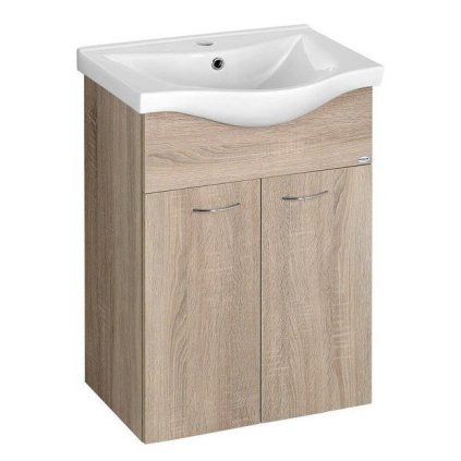 Aqualine, dulap chiuveta KERAMIA FRESH 51,1x74x34cm, stejar platinat, 50058