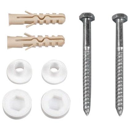 Aqualine, set MAK10 pentru ancorarea vaselor WC, șurub 6,0x70, alb, 40023