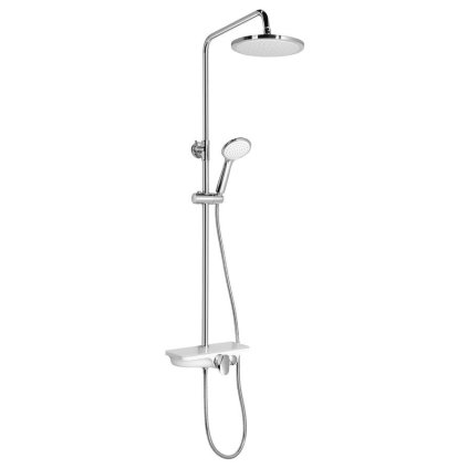 115137 aqualine marco sprchovy stlp s pakovou bateriou biela sl100
