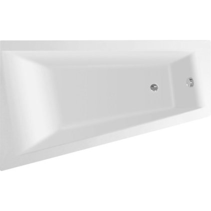 Aqualine, cada METUJE 160x100x42cm, stanga, fara picioare, alba, G2610