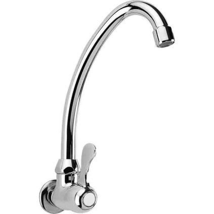 Aqualine, robinet cu bilă de perete 1/2", duză pivotantă, crom, ZY1813