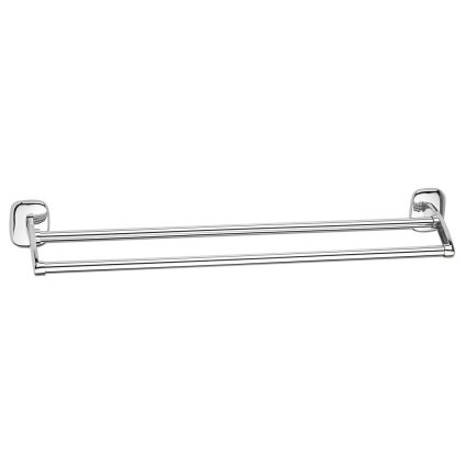 Aqualine, suport dublu pentru prosoape RUMBA 600mm, crom, RB111