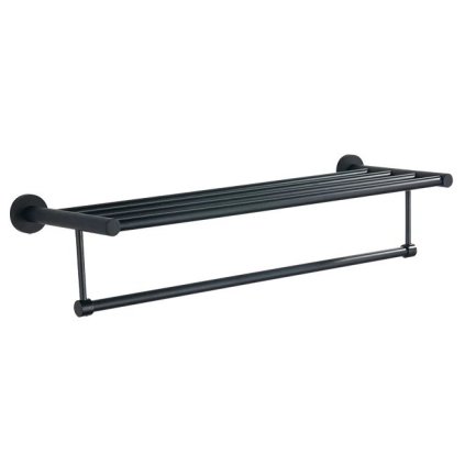 Aqualine, SAMBA suport pentru prosoape cu bară, negru, SB214