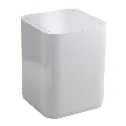 Aqualine, SEVENTY Coș de gunoi, cu balamale, 8 l, plastic ABS, alb, 630922