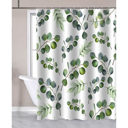 Aqualine, perdea de dus 180x180cm, poliester, eucalipt, ZP015