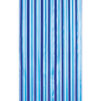 Aqualine, perdea de dus 180x180cm, vinil, albastru, dungi, ZV011