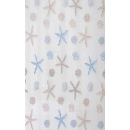 Aqualine, Perdeau de dus 180x200cm, vinil, stea, ZV016