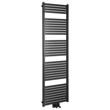 418378 aqualine tondi vykurovacie teleso 450x1690 mm stredove pripojenie cierna mat dt446t
