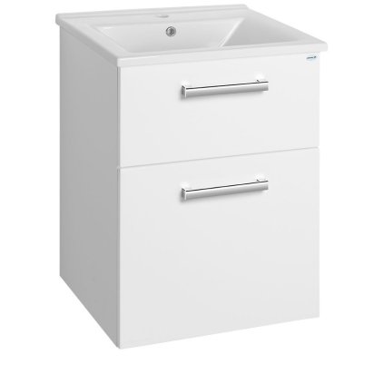 Aqualine, dulap lavoar VEGA 50cm, 2xsertare, alb, VG053