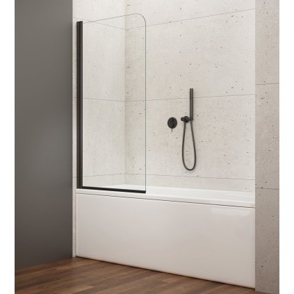 515365 aqualine vilma vanova zastena 600x1400 mm cierna cire sklo aq6014b