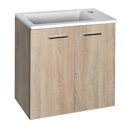 Aqualine, dulap chiuveta ZOJA/KERAMIA FRESH 49x50x23,5cm, stejar platinat, 51047DP