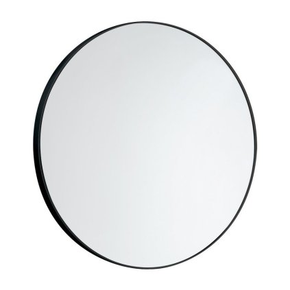 Aqualine, oglinda rotunda diametru 60cm, fara atasament, negru mat, 6000