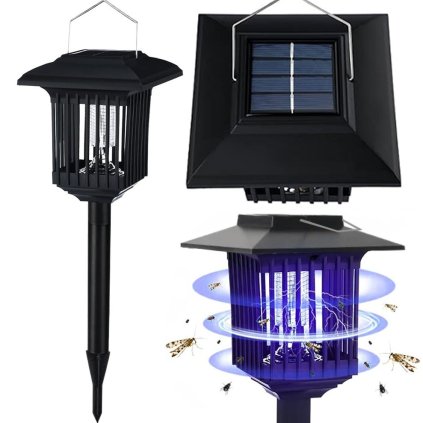 165696 7 bluegarden led solarna lampa proti hmyzu 15x15x27 cm j 22 cierna ogr 02107
