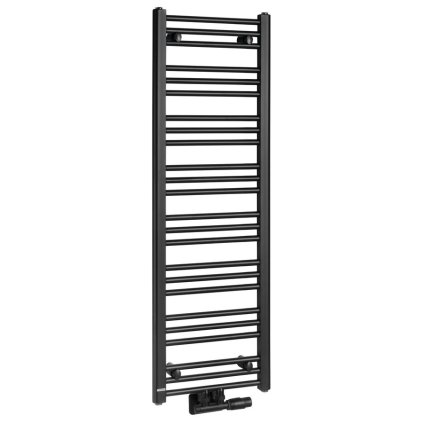Bruckner, element de încălzire ALBRECHT 400x1250 mm, racord central, negru mat, 600.112.6