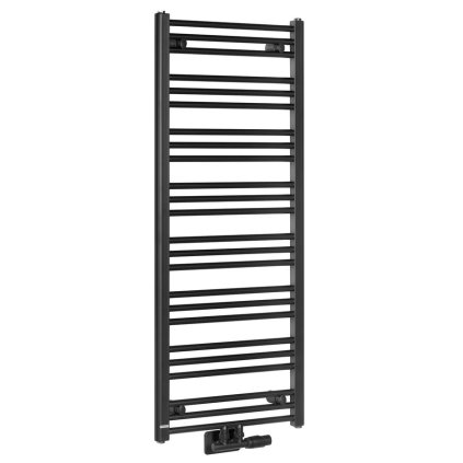 Bruckner, element de încălzire ALBRECHT 500x1250 mm, racord central, negru mat, 600.114.6