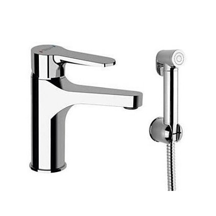 Bruckner, SIEGER Baterie pentru lavoar cu spray manual pentru bideu, crom, 914.013.1