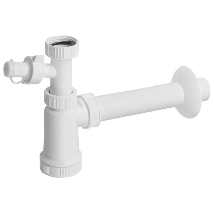 Bruckner, Sifon pentru lavoar cu piuliță de acoperire și ramură de 5/4', gunoi 40 mm, plastic, 151.110.0
