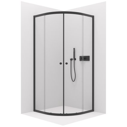 522241 cerano orso rohovy sprchovaci kut s posuvnymi dverami 90x90x195 cm 6mm cire sklo cierny profil cer cer 476864