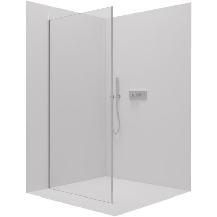 Cerano Porte, paravan de dus pentru coltul de dus 80x195 cm, sticla transparenta 8 mm, profil cromat, CER-CER-413426