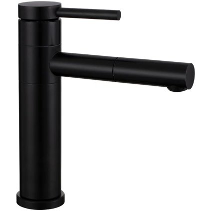 Cerano Tiziana, baterie lavoar cu doza extractibila h-200, negru mat, CER-CER-428728