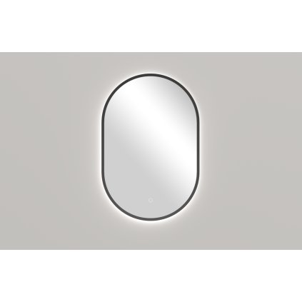 415078 3 cerano valto led kupelnove zrkadlo 55x100 cm kovovy ram cierna matna cer cer nt8144d 55x100