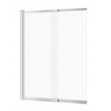 Cersanit Larga, paravan de baie 140x115 cm, sticla transparenta cu aripi duble, profil cromat, S932-141