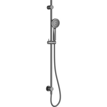 Deante Arnika, coloană de duș 95 cm cu racord încastrat și cap manual cu 3 funcții și furtun de duș 150 cm, grafit (titan), NQA_D61K