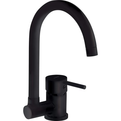 Deante ASTER, Baterie de bucatarie cu pipa rabatabila, negru, DEA-BCA_N61M