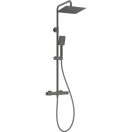 Deante Cascada, baterie termostatica dus cu set de dus, titan, DEA-NAC_D4HT