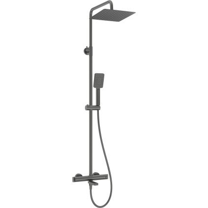 Deante Cascada, baterie termostatica baie cu set de dus, titan, DEA-NAC_D1HT