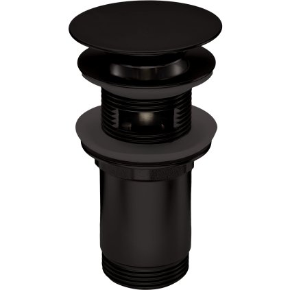 Deante Click-Clack, dop de scurgere universal pentru chiuvetă cu carcasă metalică, negru mat, DEA-NHC_N10U