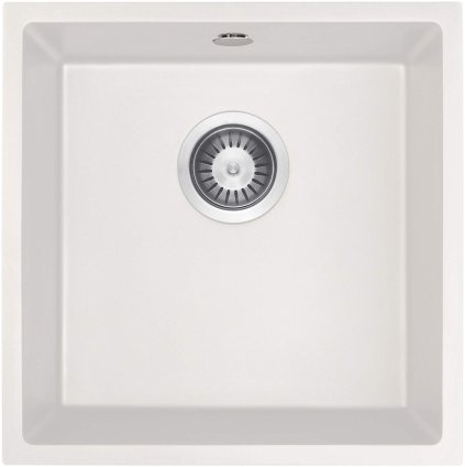 Deante Corda, chiuveta cu 1 camera 440x440x200mm, alb mat, DEA-ZQA_A10A