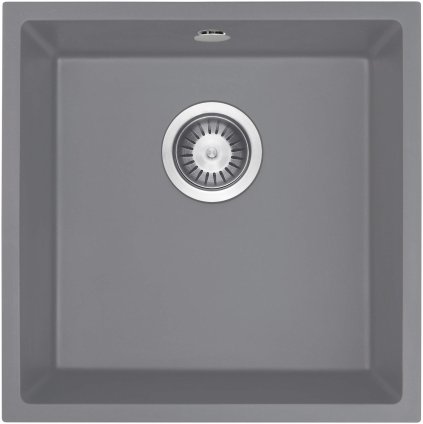 Deante Corda, chiuveta cu 1 camera 440x440x200mm, gri metalic, DEA-ZQA_S10A