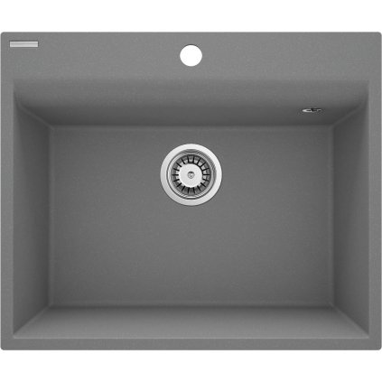 Deante Corio, chiuveta granit cu 1 camera 600x500x216 mm, gri metalic, DEA-ZRC_S10A
