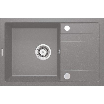 Deante Corio, chiuveta granit cu 1 camera 670x440x175 mm, gri metalic, DEA-ZRC_S113