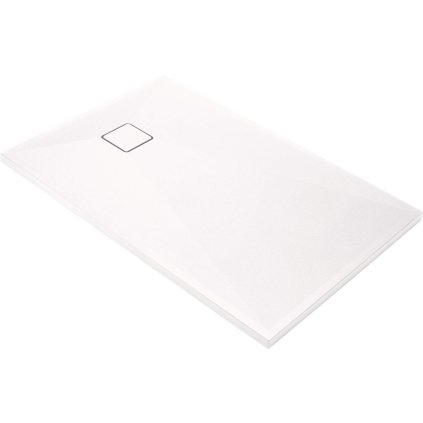 Deante Correo, cadă de duș rectangulară din granit 100x80x3,5 cm, alb mat, DEA-KQR_A46B