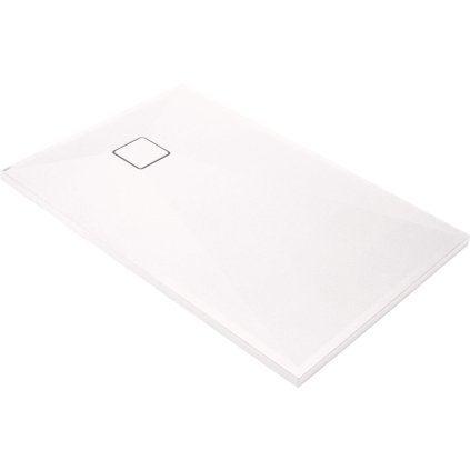 Deante Correo, cadă de duș dreptunghiulară din granit 140x80x3,5 cm, alb mat, DEA-KQR_A48B