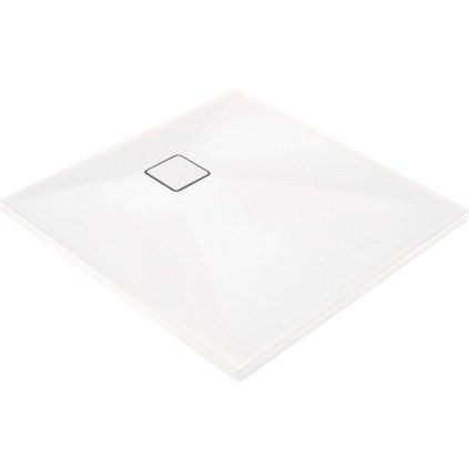Deante Correo, cadă de duș pătrată din granit 80x80x3,5 cm, alb mat, DEA-KQR_A42B