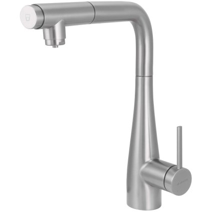 Deante Eridan, baterie chiuveta inalta cu gura de scurgere pentru apa filtrata h-333, otel, DEA-BRE_F75M