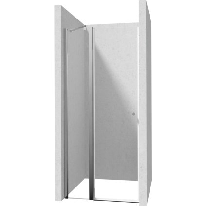 Deante Kerria Plus, usa de dus cu 1 canat 90x200 cm, sticla transparenta 6 mm, profil cromat, DEA-KTSU041P