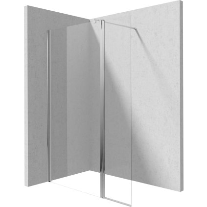 Deante Kerria Plus, ecran pivotant 40x200 cm, sticlă transparentă de 6 mm, profil cromat, DEA-KTSX072P