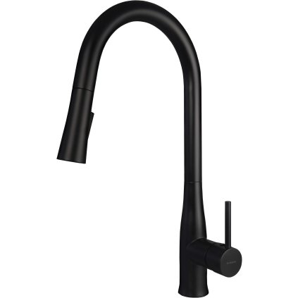 Deante Lukrecia, baterie chiuveta cu gura de scurgere, negru mat, DEA-BDH_N72M