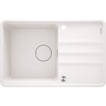 307895 deante momi 1 komorovy granitovy drez 780x500x230 mm s uspornym sifonom biela matna dea zkm a113