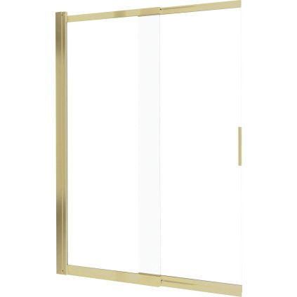492089 deante prizma vanova zastena 100x140 cm s posuvnym otacavym kridlom 5mm cire sklo zlaty matny profil dea ktj r73r