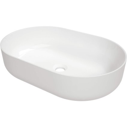 Deante Chiuvetă rotundă, ovală de blat 580x380x140mm, alb lucios, DEA-CGR_6U6S