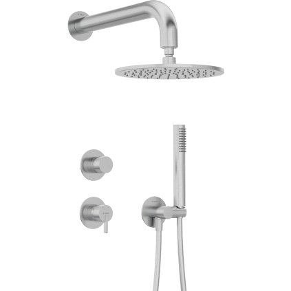 Deante Silia, set de duș ascuns cu cap și duș manual, oțel, DEA-NQS_F9YK